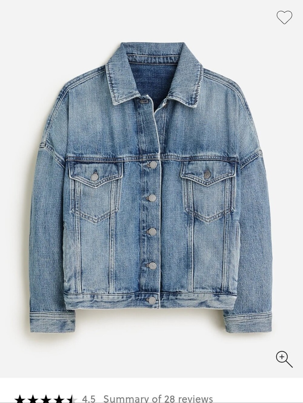 J Crew Point Sur Limited Edition Oversized Denim Jacket